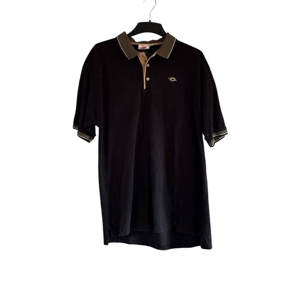 Disney Cruise Line Vintage Mens Black Tan Polo Size XL - Picture 2 of 6